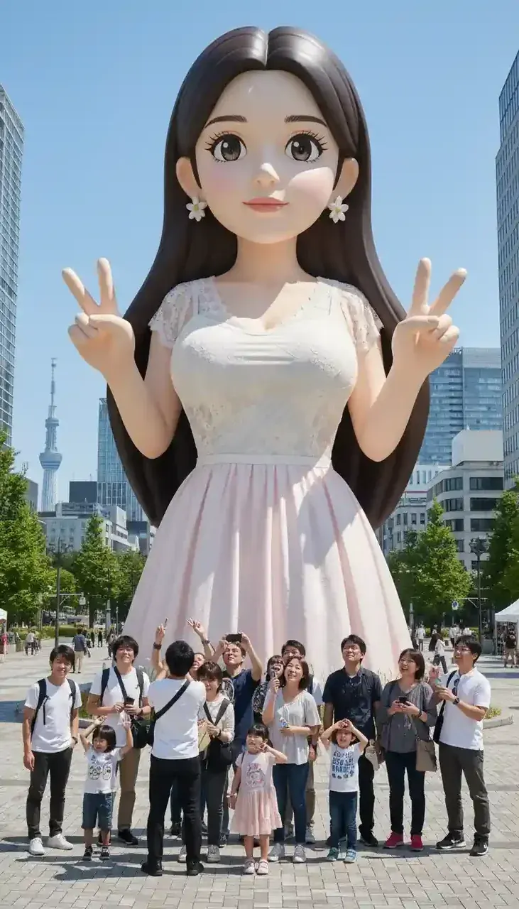 Giant Chibi in Tokyo — chibi art sample