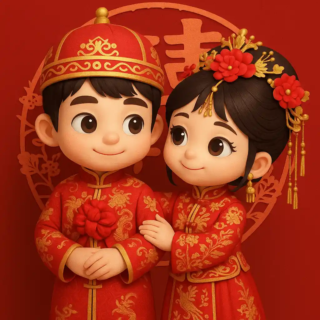 Chibi Chinese Wedding — chibi art sample
