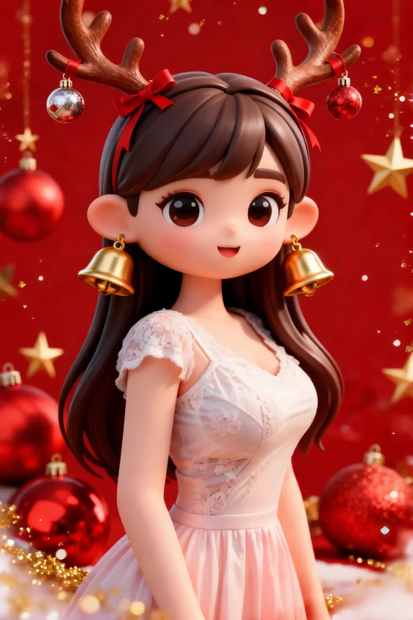Navidad Chibi 3D: 8 — ejemplo de arte chibi