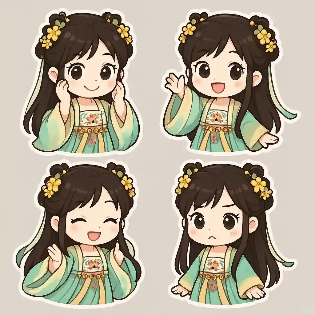Chibi Emoji Stickers