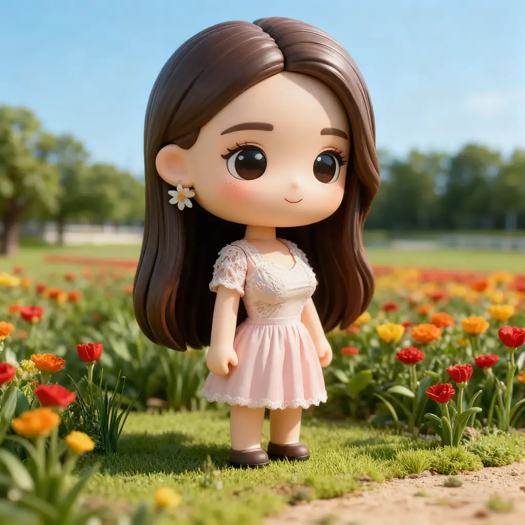 Chibi 3D Miniature Diorama — chibi art sample