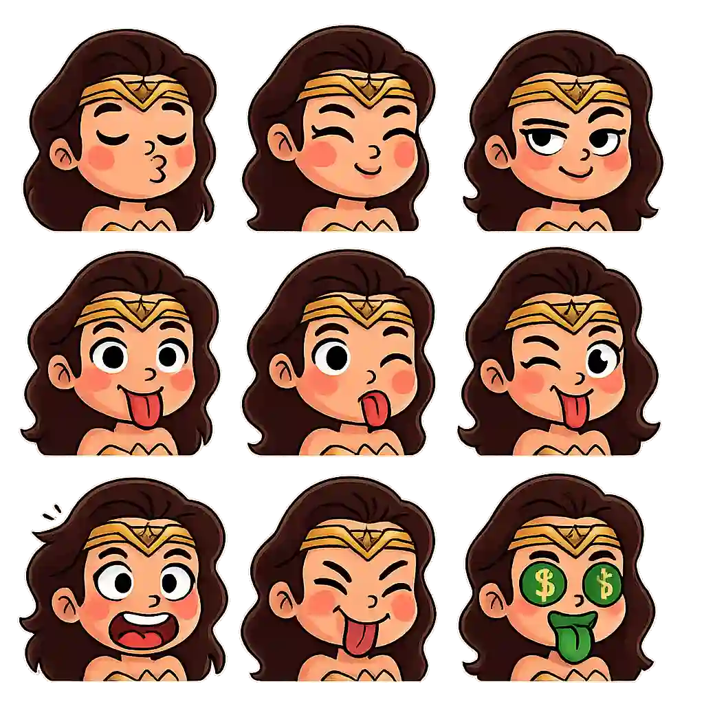 Collection d'Émojis : Set 4 — exemple de rendu chibi