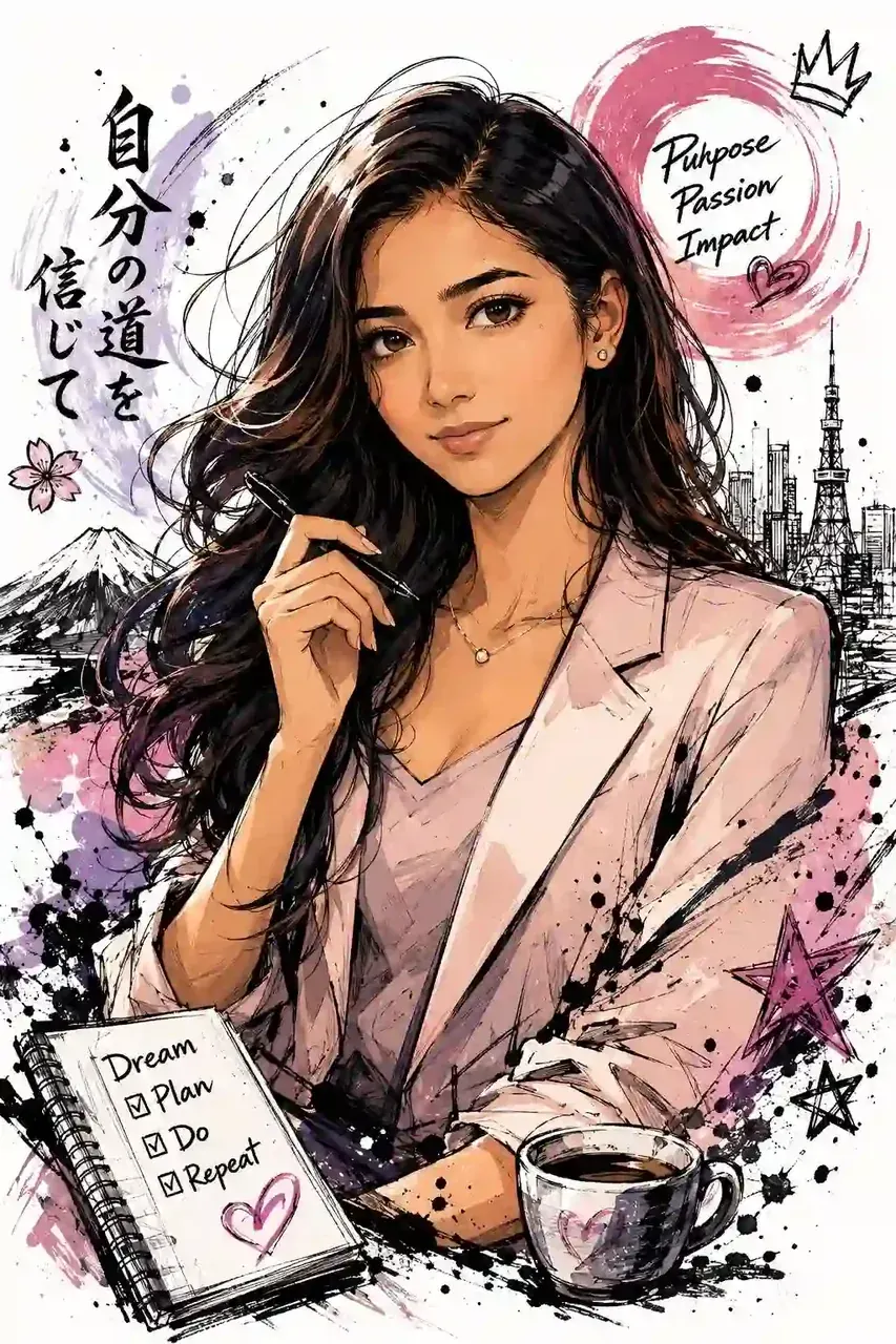 رسم توضيحي للجرافيتي بالحبر الياباني — نموذج فن تشيبي