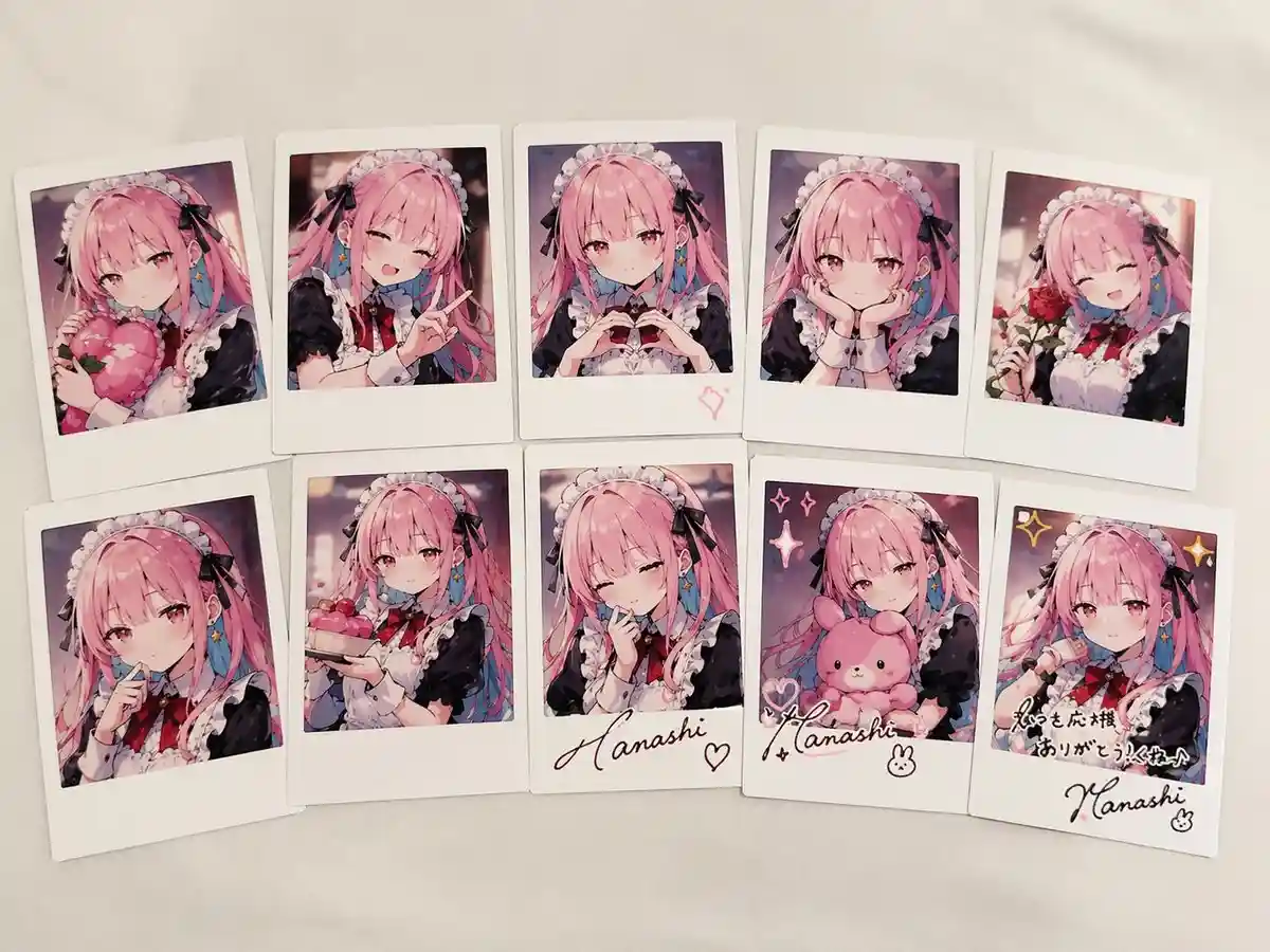 Character Sheet Polaroid — chibi art sample