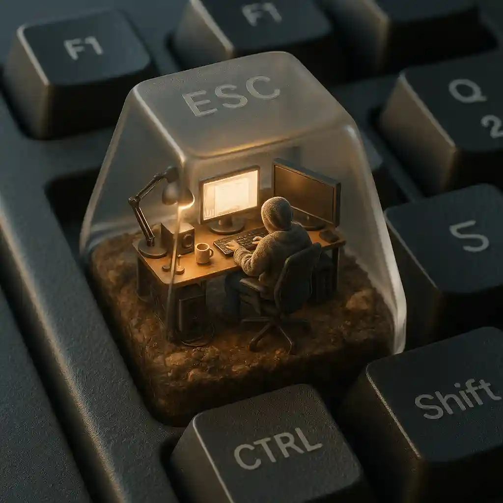 miniature_esc_keycap_diorama — chibi art sample