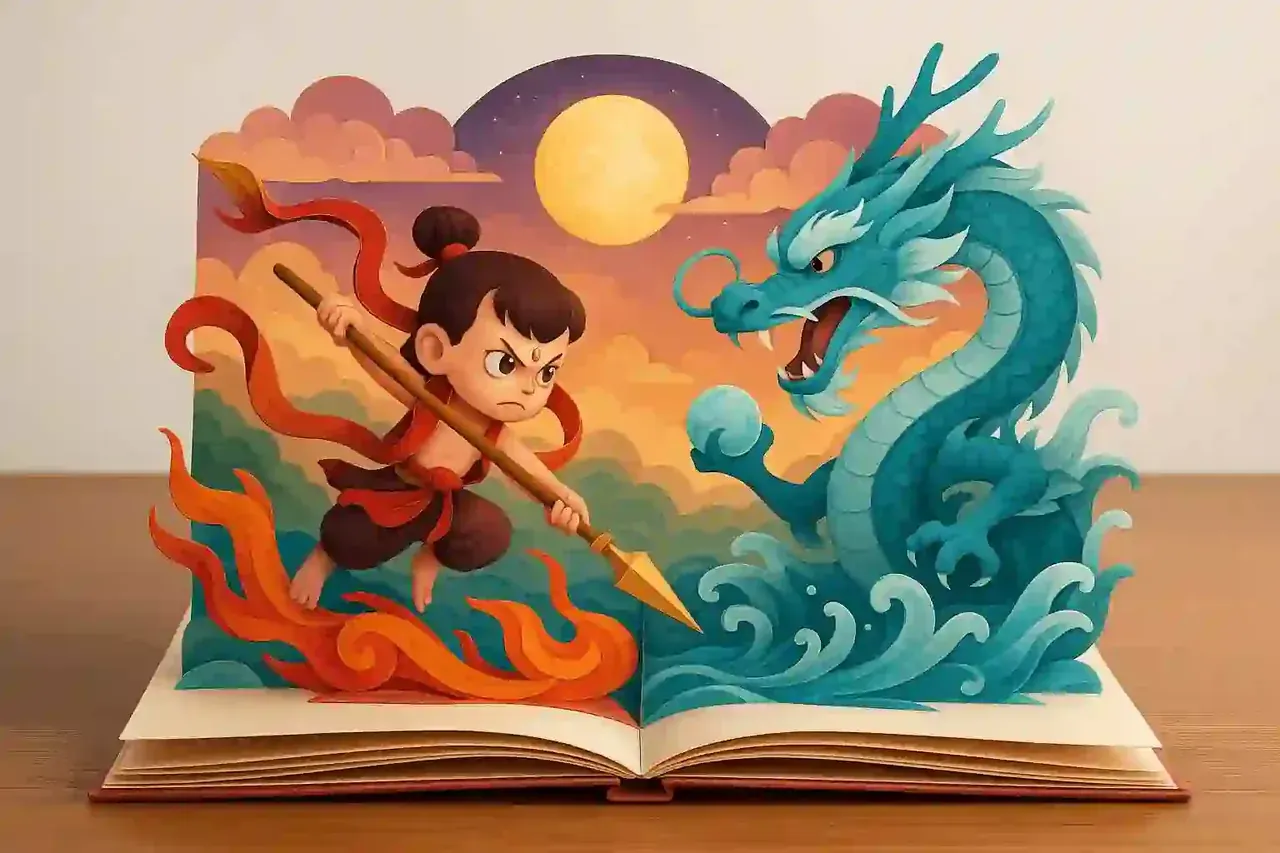 Pop-Up Paper Sculpture Book — chibi art sample
