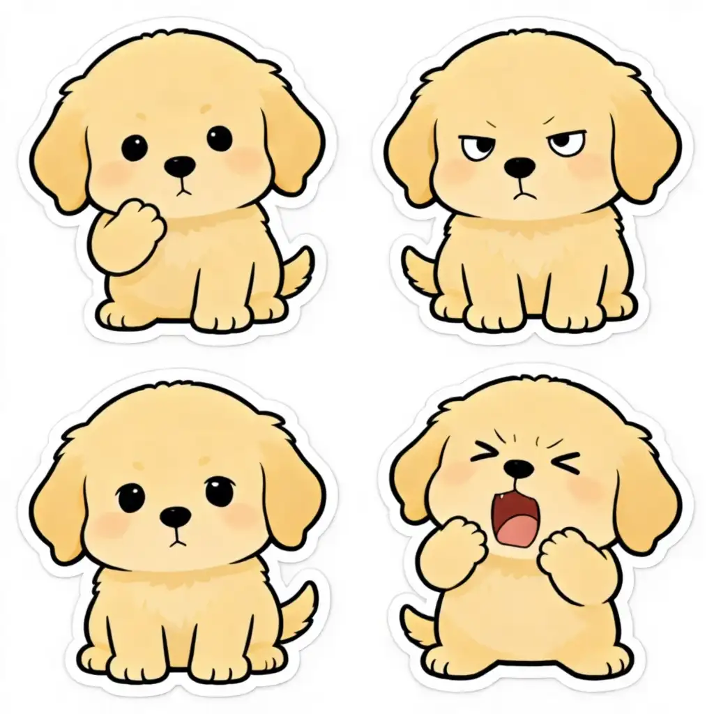 Pet Stickers — chibi art sample