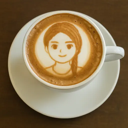 كابتشينو برسوم حليب شيبي