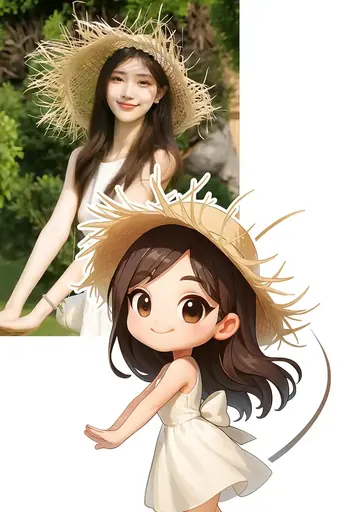Real Person + 3D Chibi