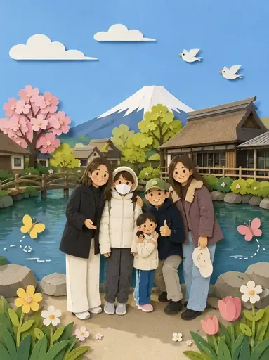 ペーパークラフトかわいい再現
