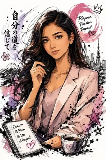 Japanese Ink Graffiti Illustration