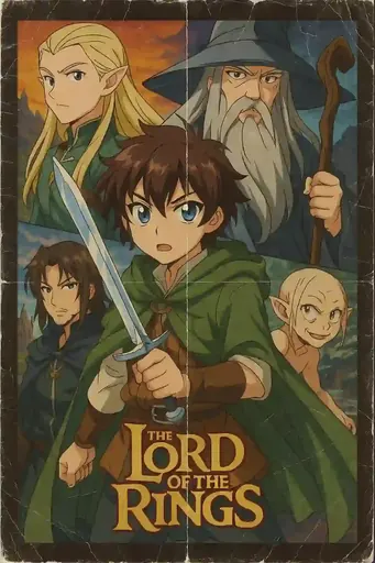 ملصق فيلم بأسلوب أنمي ريترو