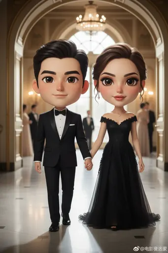 Chibi 3D: Parisian black tie refine